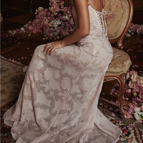 House of CB Blush Floral Maxi Dress - Picture 2 of 3